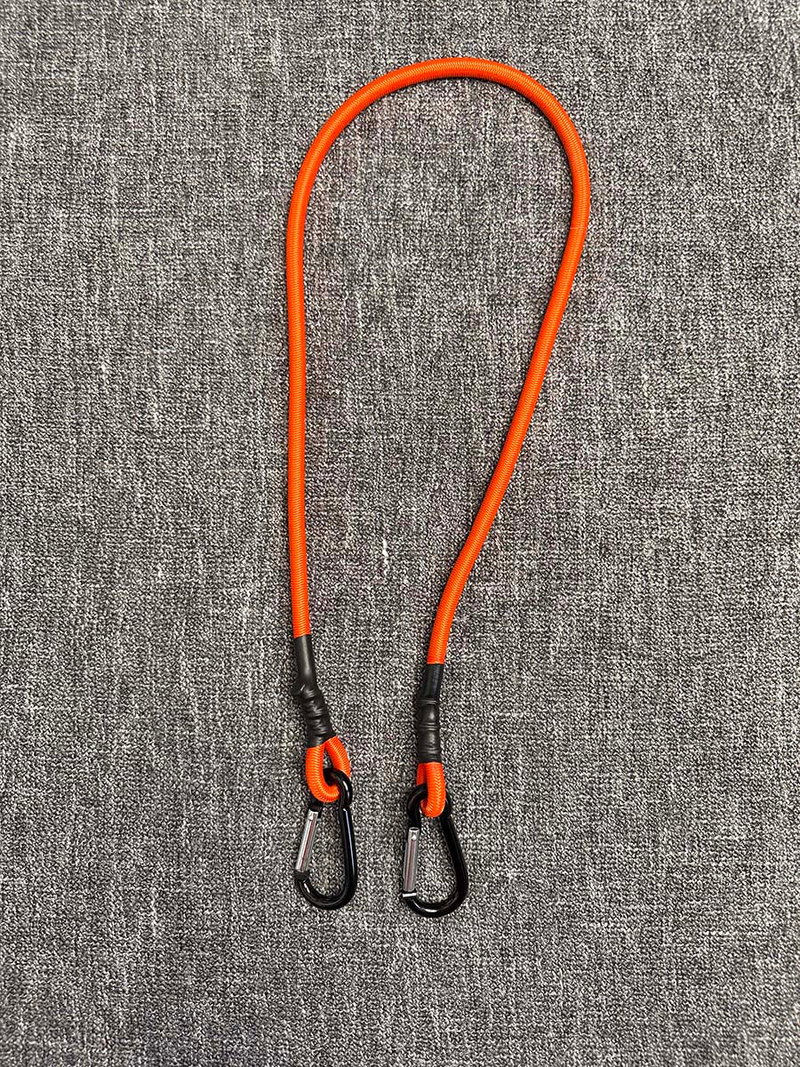 Bold Orange 37" Utility Bag Bungee Cord Strap with Carabiner Clips