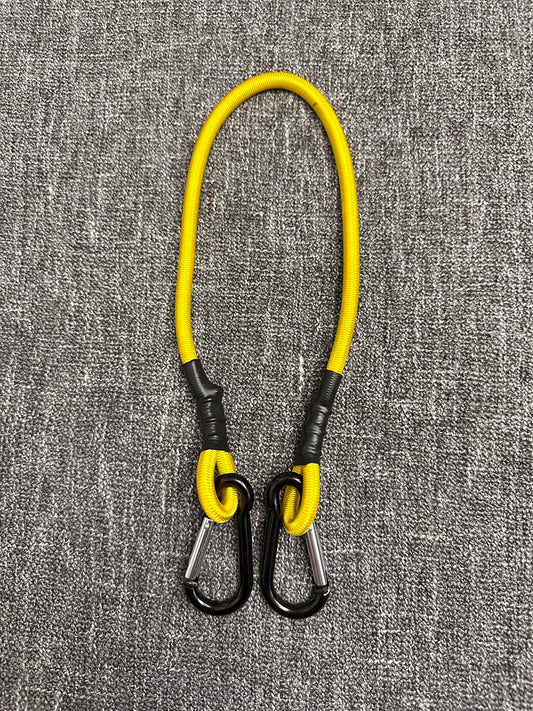 Bold Yellow 24.5" Utility Bag Bungee Cord Strap with Carabiner Clips