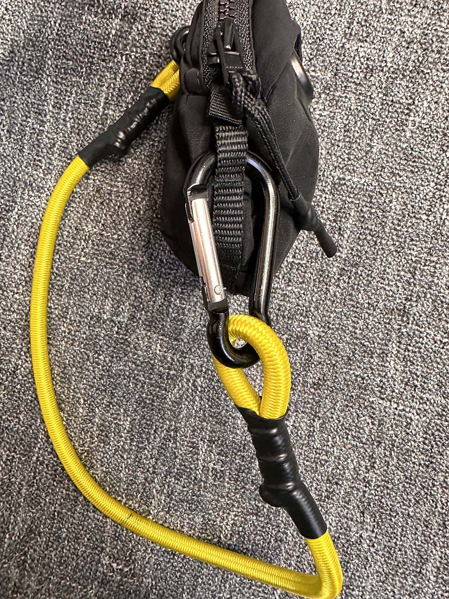 Bold Yellow 24.5" Utility Bag Bungee Cord Strap with Carabiner Clips