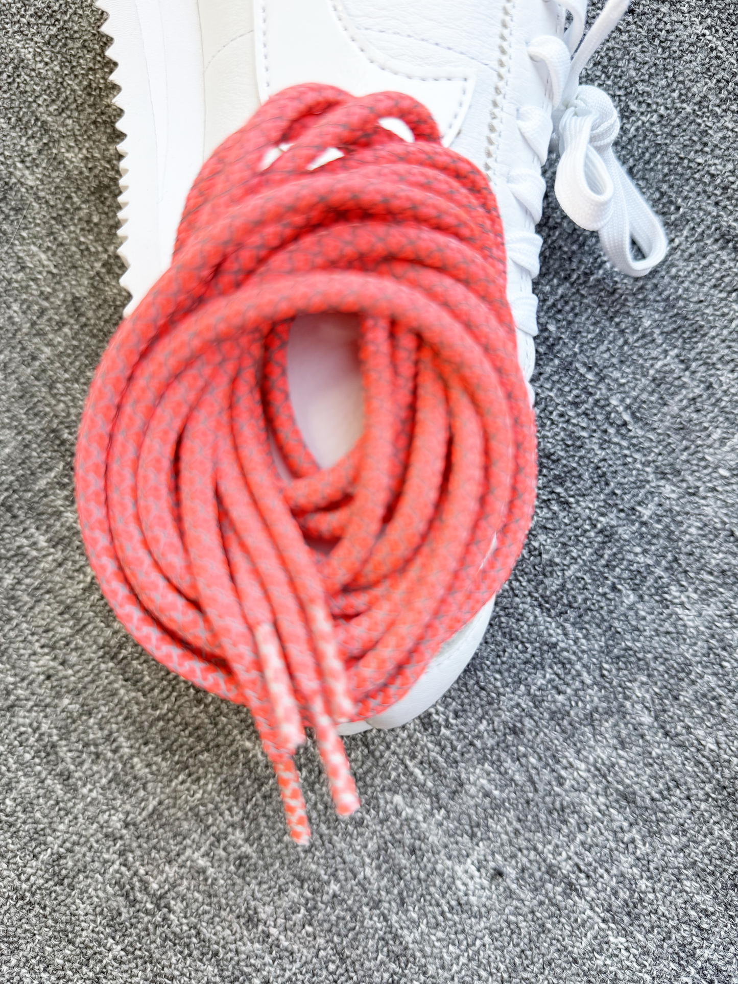 Paracord Shoe Lace Set - Neon Coral 56"- W/ Reflective