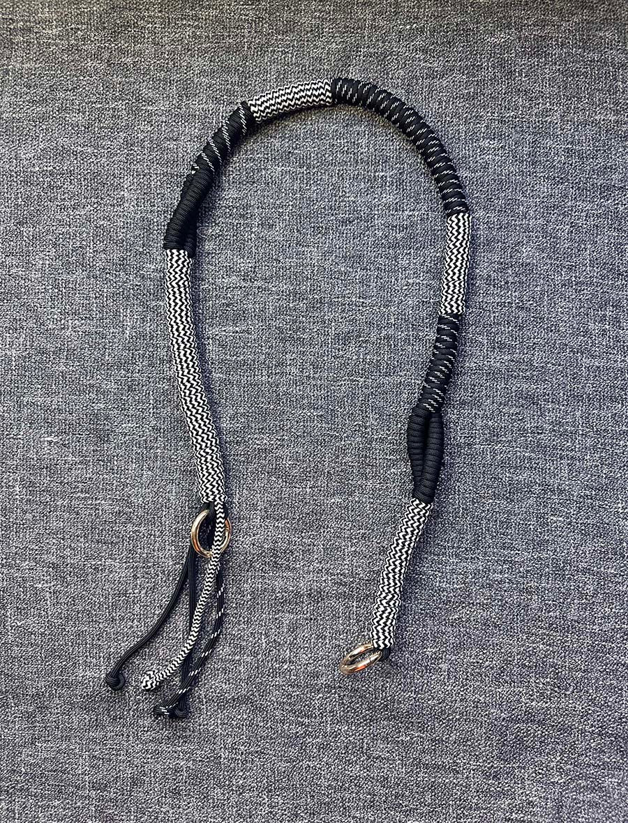 East West Black White 34" Multi Colored Paracord Strap