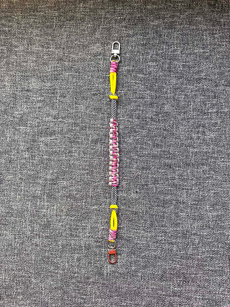 Hot Pink 15.5" Multi Colored Paracord Strap