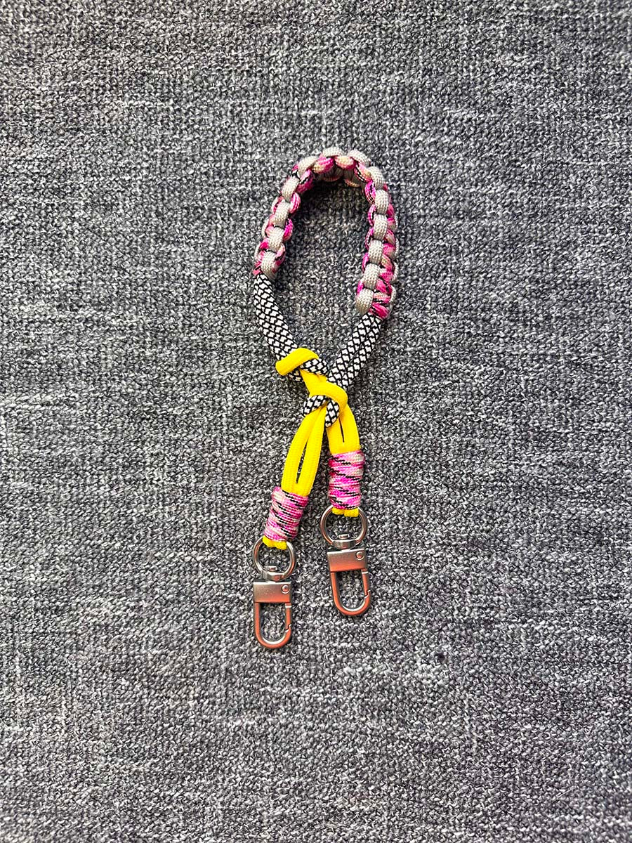 Hot Pink 15.5" Multi Colored Paracord Strap