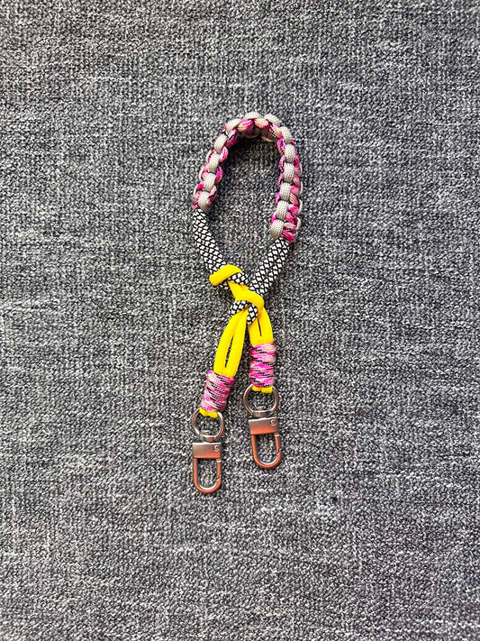 Hot Pink 15.5" Multi Colored Paracord Strap