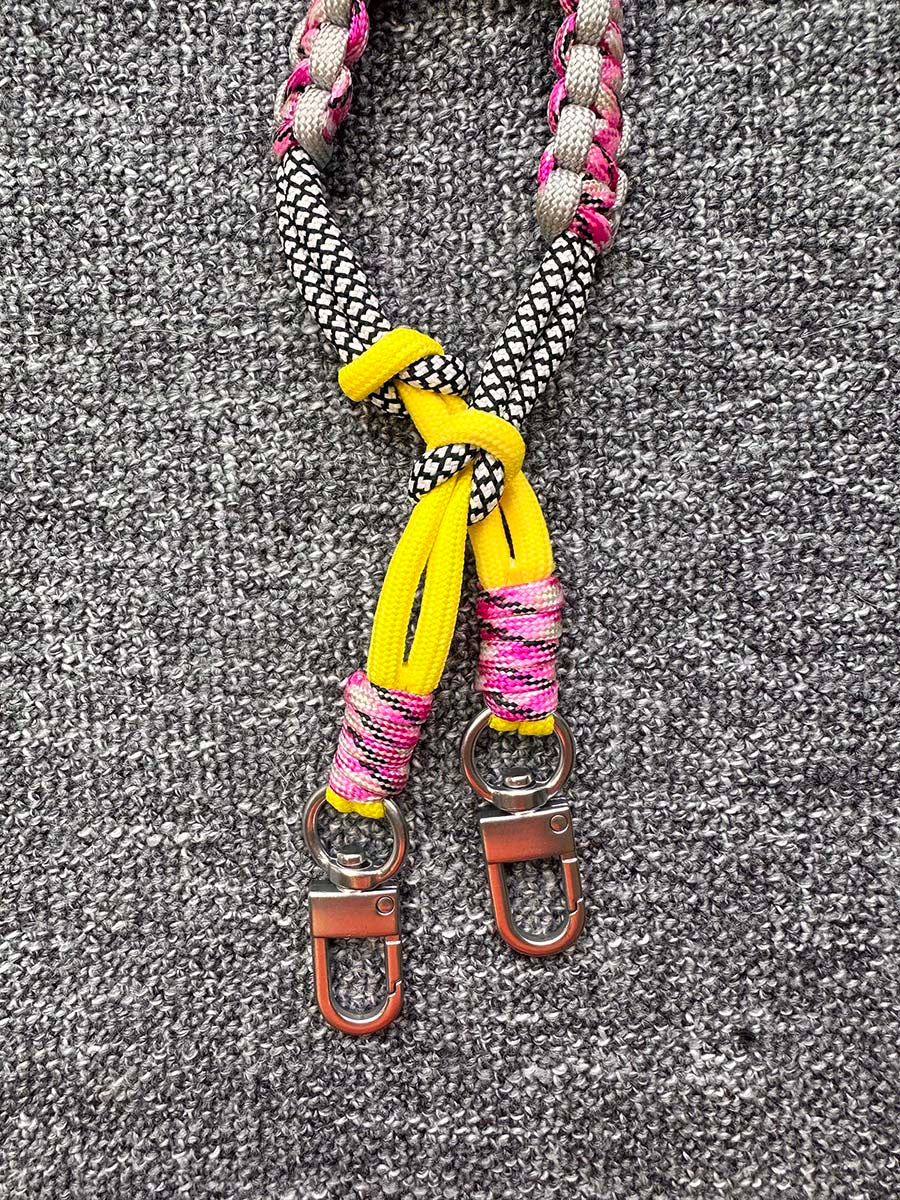 Hot Pink 15.5" Multi Colored Paracord Strap