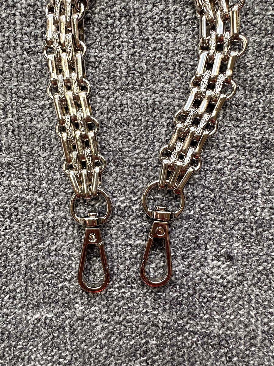 Harlie 12" Chain Link Design Strap (Silver)