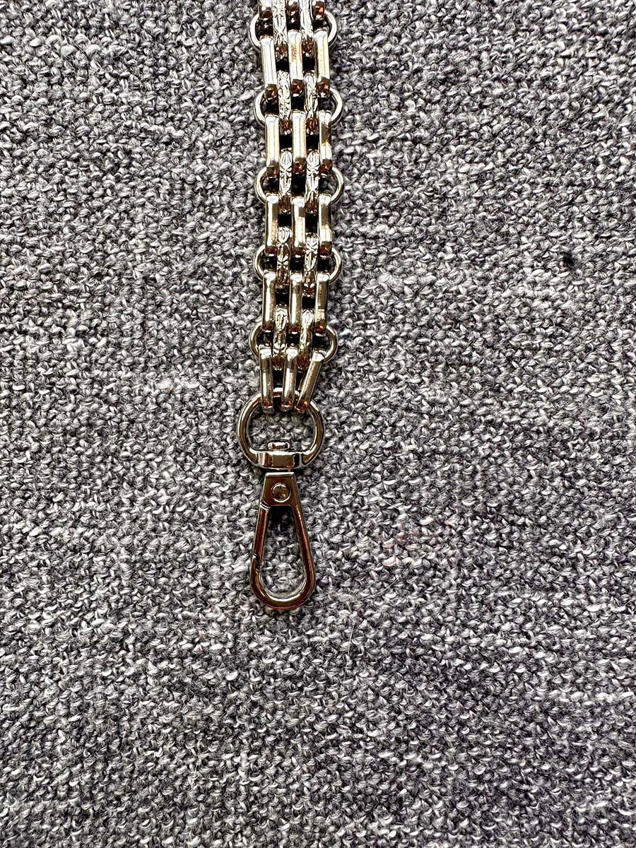 Harlie 12" Chain Link Design Strap (Silver)