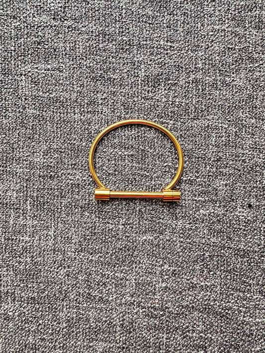 Large Carabiner with screw in bar - Matt Gold finish