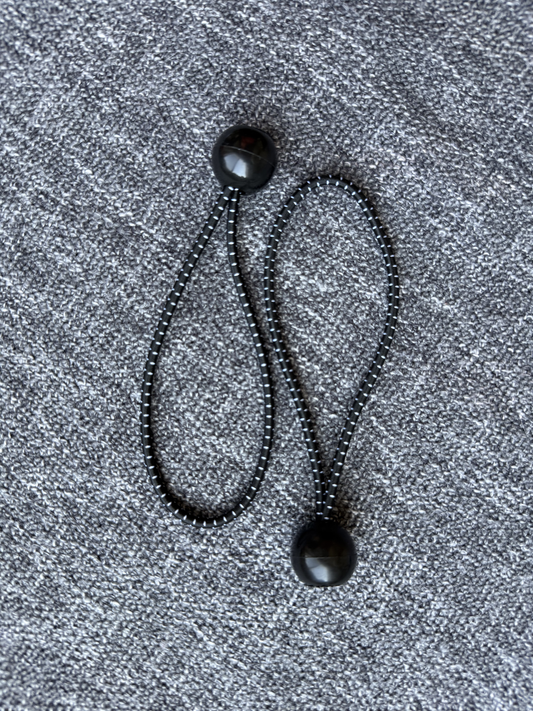 Bungee Loop Media Cord Organizer or Bag Swag Loop Bungee (2 Pack) – Black  (6" Loops on the Half)